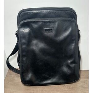 Perlina New YorkBlack‎ Leather Backpack Bag Small Messenger Tablet Bag